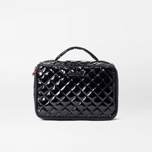 Load image into Gallery viewer, MZ Wallace Zip Round Cosmetic - Black Lacquer