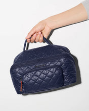 Load image into Gallery viewer, MZ Wallace Large Accordion Cosmetic - Navy/Red Apple
