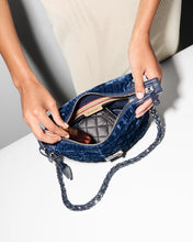 Load image into Gallery viewer, MZ Wallace Crosby Lock Saddle - Midnight Velvet