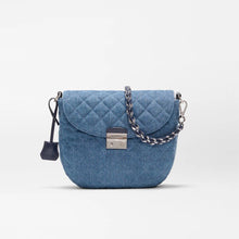Load image into Gallery viewer, MZ Wallace Crosby Lock Saddle - True Blue Denim