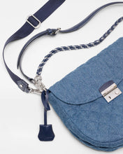 Load image into Gallery viewer, MZ Wallace Crosby Lock Saddle - True Blue Denim