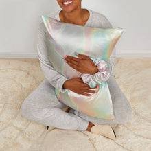 Load image into Gallery viewer, KITSCH Holiday Satin Pillowcase and Pillow Scrunchie 2pc - Aura