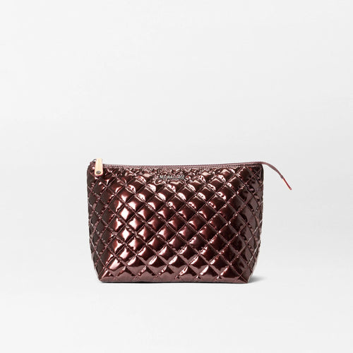 MZ Wallace Large Zoey Cosmetic Bag - Bordeaux Lacquer