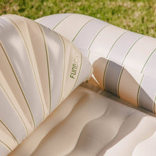 Load image into Gallery viewer, FUNBOY Tanning Pool Lounger - Ivory/Light Blue Stripe
