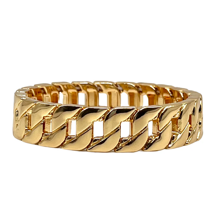 La Lumiere Wide Cuban Chainlink Bracelet - Gold