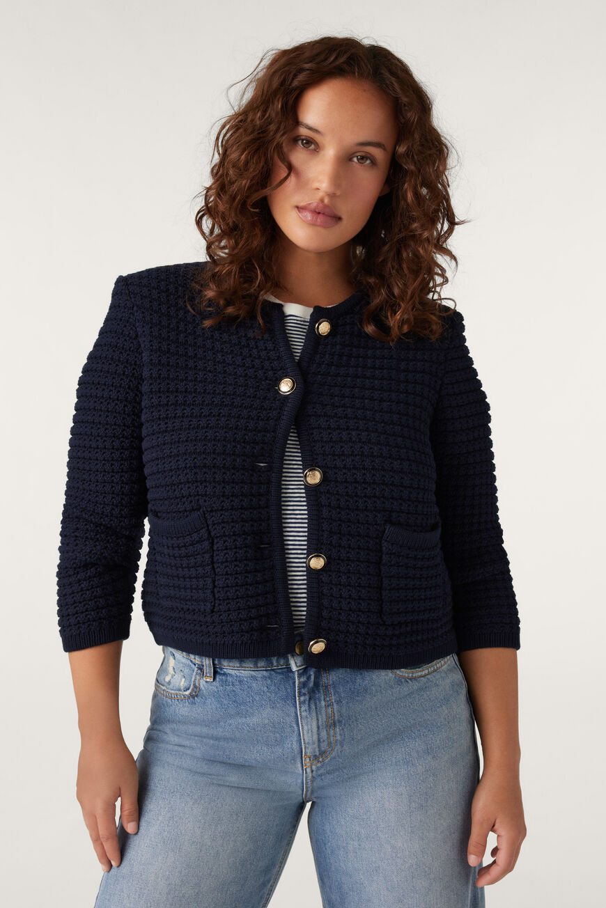 ba&sh Gaspard Cardigan - Marine