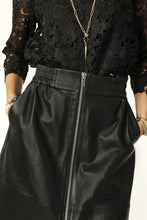 Load image into Gallery viewer, ba&amp;sh Pona Leather Skirt - Black