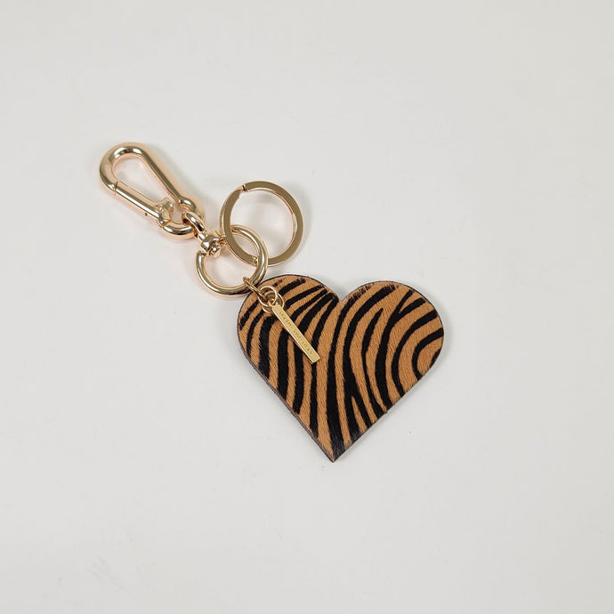 B-Low The Belt Heart Keychain Bestial - Tiger/Gold