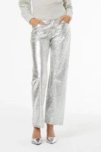 Load image into Gallery viewer, Young Fabulous &amp; Broke Clancy Pant - Distressed Silver Pleather