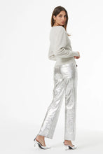 Load image into Gallery viewer, Young Fabulous &amp; Broke Clancy Pant - Distressed Silver Pleather