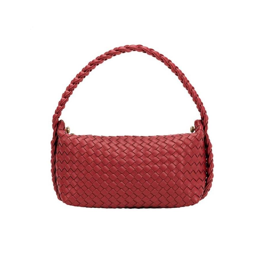 Melie Bianco Alma Recycled Vegan Top Handle Bag - Cranberry