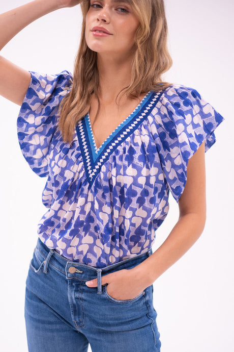 Bell by Alicia Bell Vivianne Top - Navy White Dot