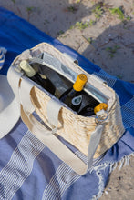 Load image into Gallery viewer, Hat Attack Straw Cooler Tote - Natural