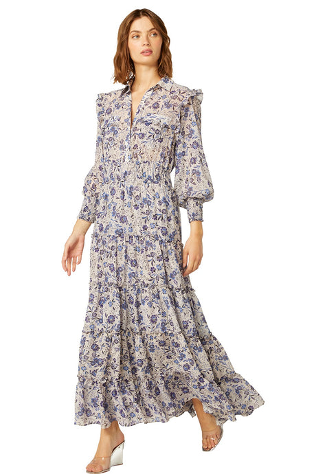 Misa Aydeniz Dress - Cerulean Flora