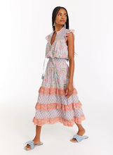 Load image into Gallery viewer, ALLISON Misha Midi Dress - Blue/Coral Floral