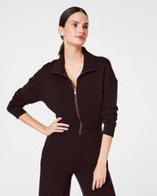 Load image into Gallery viewer, SPANX AirEssentials Long Sleeve Wide Leg Jumpsuit - Truffle Brown