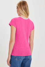 Load image into Gallery viewer, Goldie Pave Ringer Tee - Raspberry