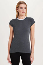 Load image into Gallery viewer, Goldie Tipped Ringer Tee - Iron