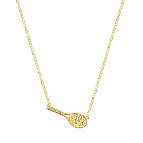 Amelia Rose Jewelry Diamond Tennis Racket Necklace