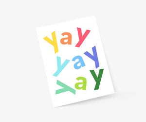 Footnotes Yay Yay Yay Scandi Congrats Greeting Card