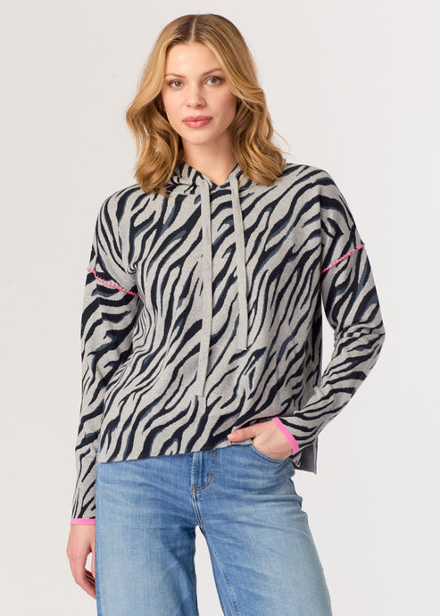J. Society Zebra Whipstitch Hoodie - Heather