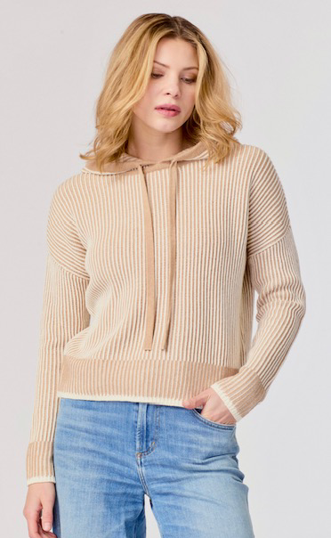 J. Society Plaited Two-Tone Hoodie - 2 Colors