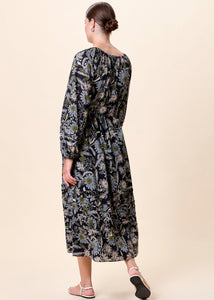 Cleobella Melinda Midi Dress - Dark Magnolia Floral Print