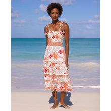 Load image into Gallery viewer, Bell by Alicia Bell Liberty Midi Dress - Orange Turquoise Floral