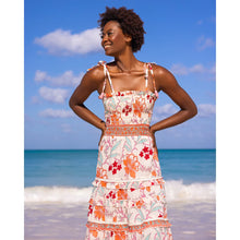 Load image into Gallery viewer, Bell by Alicia Bell Liberty Midi Dress - Orange Turquoise Floral