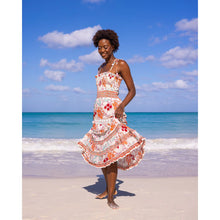 Load image into Gallery viewer, Bell by Alicia Bell Liberty Midi Dress - Orange Turquoise Floral