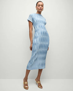 Veronica Beard Gramercy Pleated Dress - Blue Sky