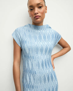 Veronica Beard Gramercy Pleated Dress - Blue Sky