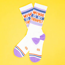 Load image into Gallery viewer, Gumball Poodle - My Dog Is My Therapist Gym Crew Socks - Dog Lover Gift