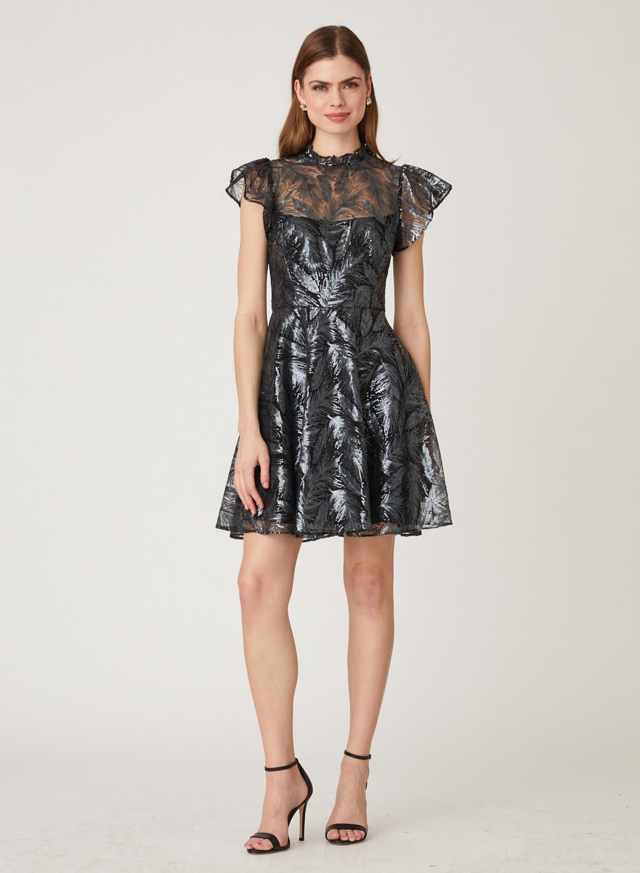 Shoshanna Midnight Everlie Dress Gunmetal Luck Lafayette