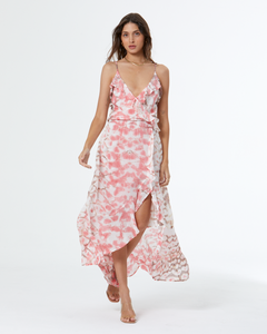 Young Fabulous & Broke Katelyn Dress - Coral Crush Boa Wash