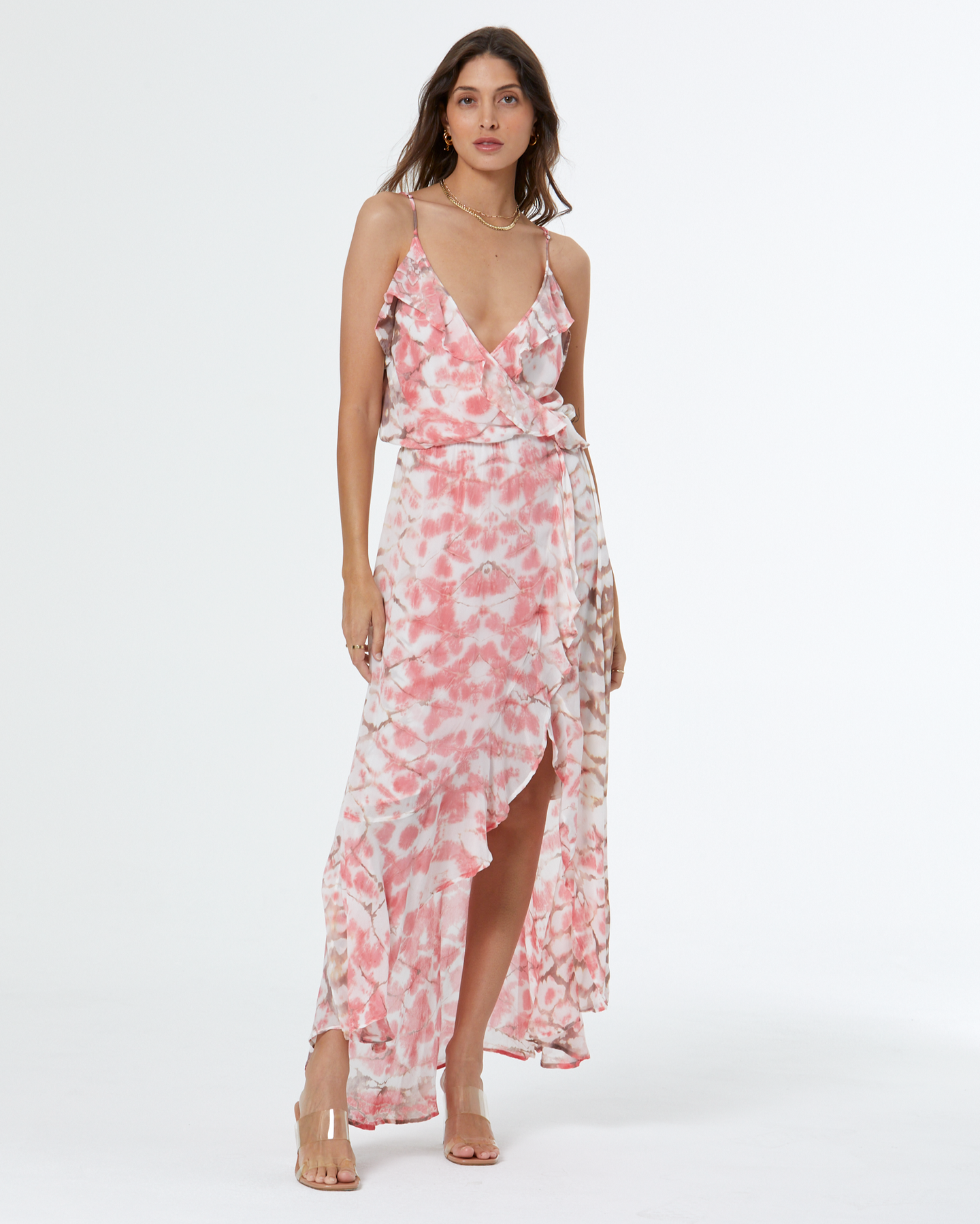 Young Fabulous & Broke Katelyn Dress - Coral Crush Boa Wash