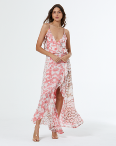 Young Fabulous & Broke Katelyn Dress - Coral Crush Boa Wash