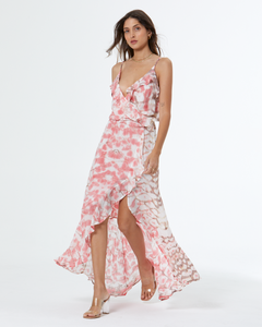 Young Fabulous & Broke Katelyn Dress - Coral Crush Boa Wash