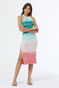 Young Fabulous & Broke Iggy Midi Dress - Everglade Paint Brush Wash