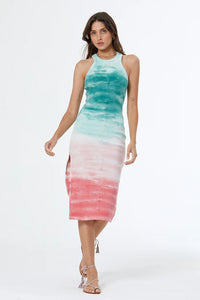 Young Fabulous & Broke Iggy Midi Dress - Everglade Paint Brush Wash