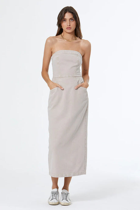 Young Fabulous & Broke Taylor Tube Dress - Nomad Mineral Wash