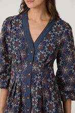 Load image into Gallery viewer, Shoshanna Lina Dress - Navy/Umber/Sand