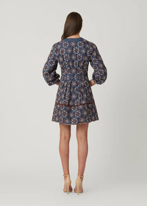 Shoshanna Lina Dress - Navy/Umber/Sand