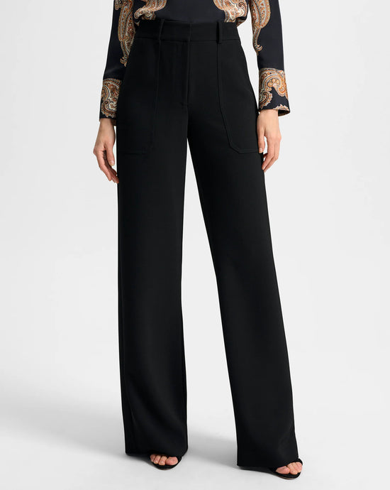 Veronica Beard Cole Wide-Leg Pant - Black