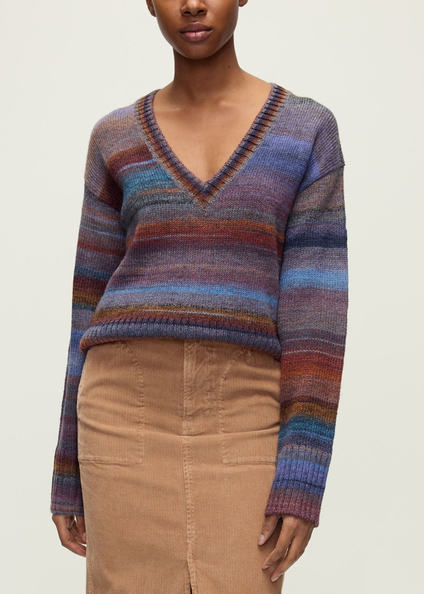 Veronica Beard Diora Pullover - Ocean Multi – Luck Lafayette