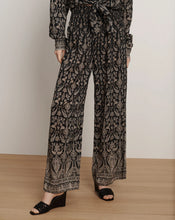 Load image into Gallery viewer, Veronica Beard Callaway Smocked Wide-Leg Pant - Black Multi
