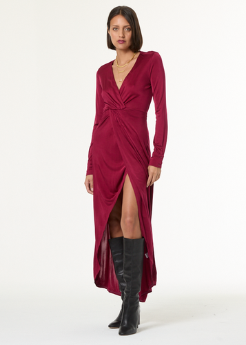 Young Fabulous & Broke Queensland Dress - Dark Ruby