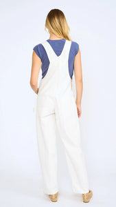 Marea Ivory Denim Overalls