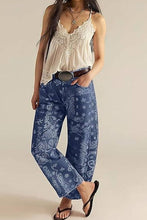 Load image into Gallery viewer, Soli Echo - Paisley Print Barrel Pants: BROWN / S