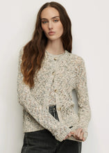 Load image into Gallery viewer, Veronica Beard Drummond Pointelle Cardigan -  Dove White Multi